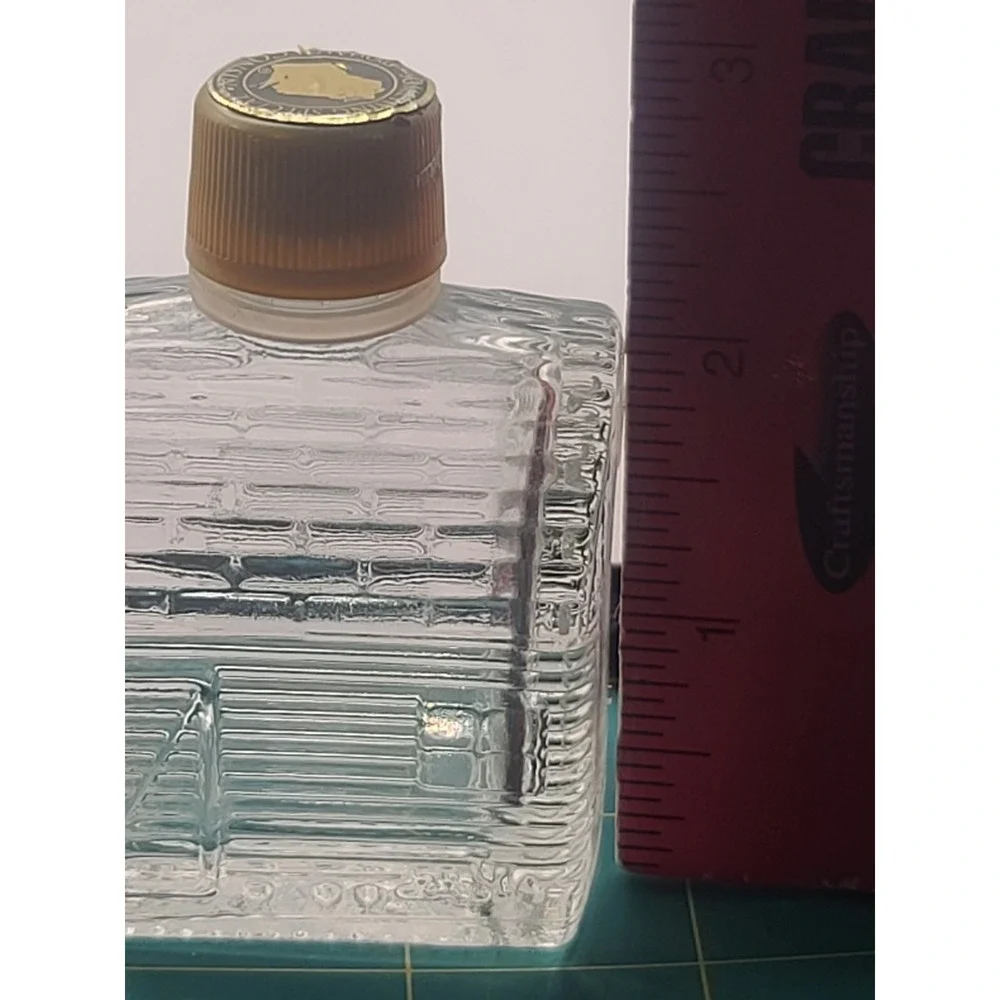 Vtg Miniature Log Cabin Maple Syrup Glass Bottle 2.75